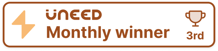 Uneed 3rd Product of the Month Badge